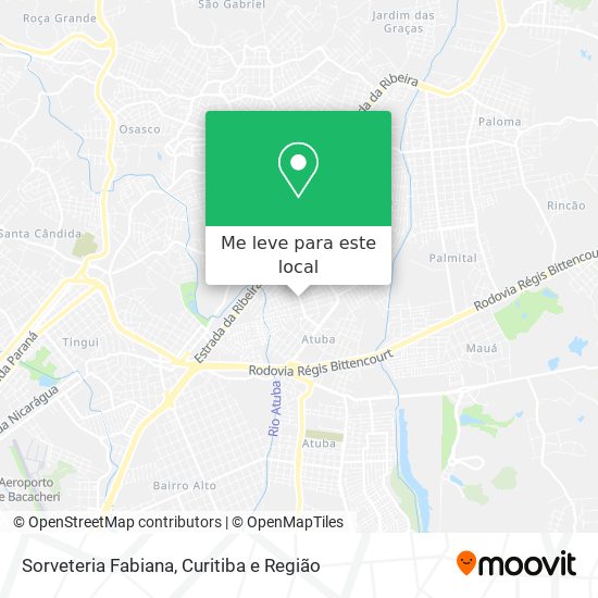 Sorveteria Fabiana mapa