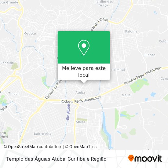 Templo das Águias Atuba mapa