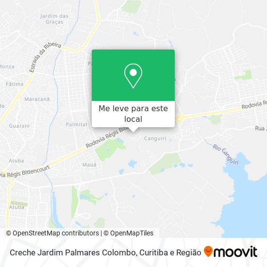 Creche Jardim Palmares Colombo mapa