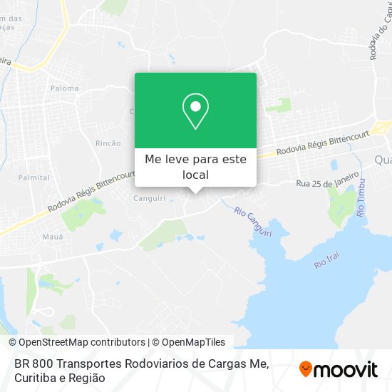 BR 800 Transportes Rodoviarios de Cargas Me mapa