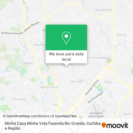 Minha Casa Minha Vida Fazenda Rio Grande mapa