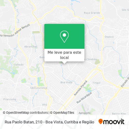 Rua Paolo Batan, 210 - Boa Vista mapa