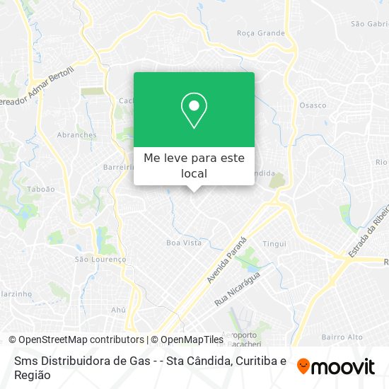 Sms Distribuidora de Gas - - Sta Cândida mapa