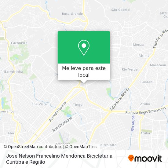 Jose Nelson Francelino Mendonca Bicicletaria mapa