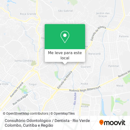 Consultório Odontológico / Dentista - Rio Verde Colombo mapa