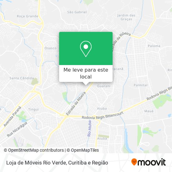 Loja de Móveis Rio Verde mapa
