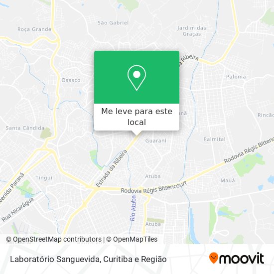 Laboratório Sanguevida mapa