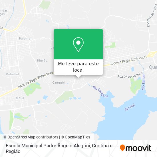 Escola Municipal Padre Ângelo Alegrini mapa