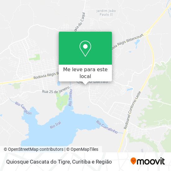 Quiosque Cascata do Tigre mapa