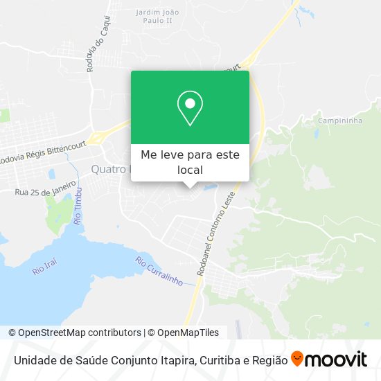 Unidade de Saúde Conjunto Itapira mapa