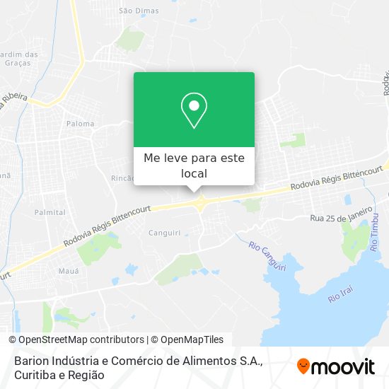Barion Indústria e Comércio de Alimentos S.A. mapa