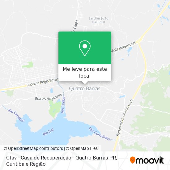 Ctav - Casa de Recuperação - Quatro Barras PR mapa