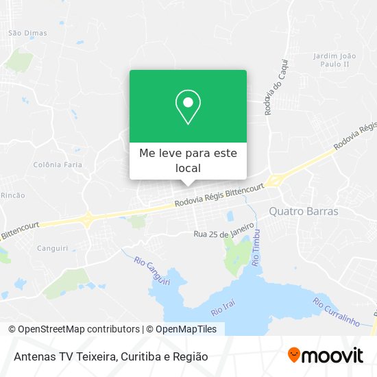 Antenas TV Teixeira mapa