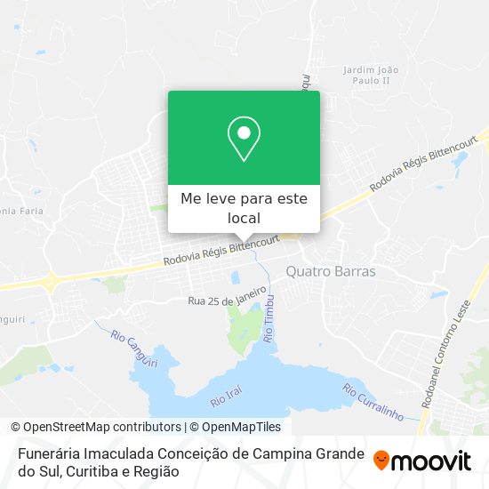 Funerária Imaculada Conceição de Campina Grande do Sul mapa