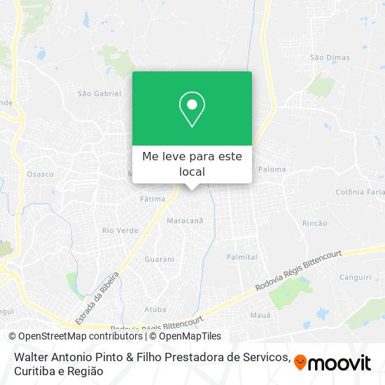 Walter Antonio Pinto & Filho Prestadora de Servicos mapa