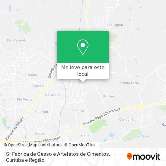 Sf Fabrica de Gesso e Artefatos de Cimentos mapa