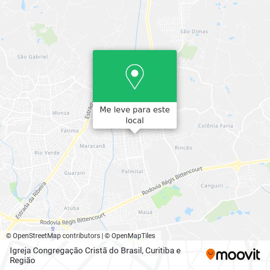 Igreja Congregação Cristã do Brasil mapa