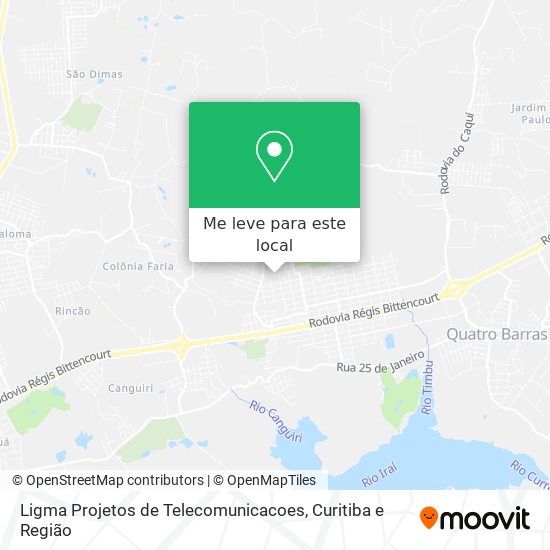Ligma Projetos de Telecomunicacoes mapa