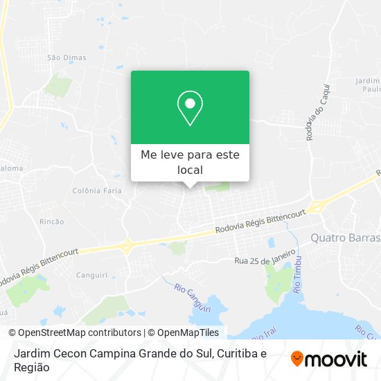 Jardim Cecon Campina Grande do Sul mapa