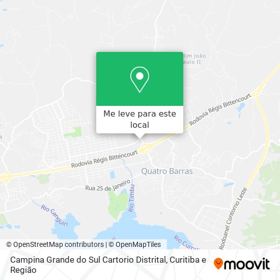 Campina Grande do Sul Cartorio Distrital mapa