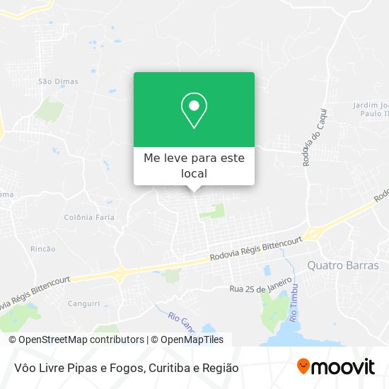 Vôo Livre Pipas e Fogos mapa