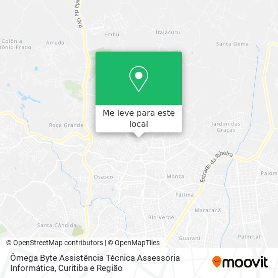 Ômega Byte Assistência Técnica Assessoria Informática mapa