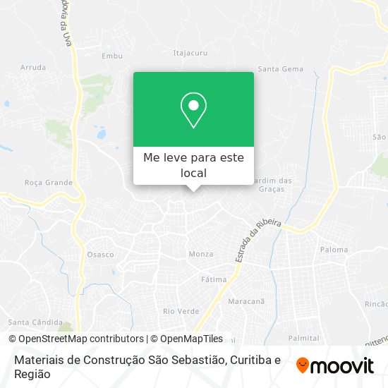 Materiais de Construção São Sebastião mapa
