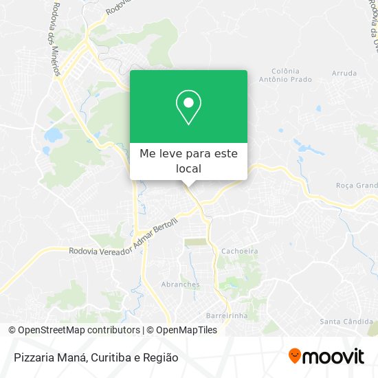 Pizzaria Maná mapa