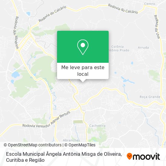 Escola Municipal Ângela Antônia Misga de Oliveira mapa