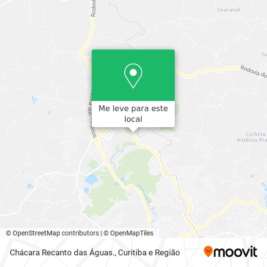 Chácara Recanto das Águas. mapa