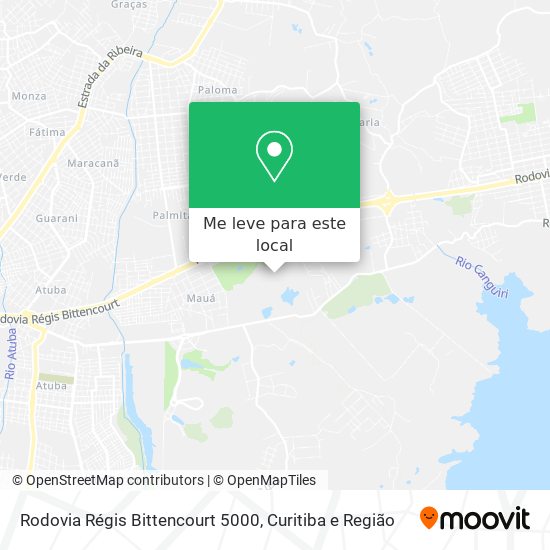 Rodovia Régis Bittencourt 5000 mapa