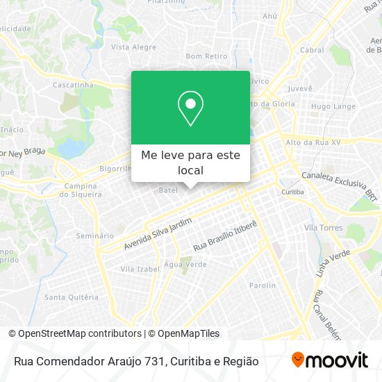 Rua Comendador Araújo 731 mapa
