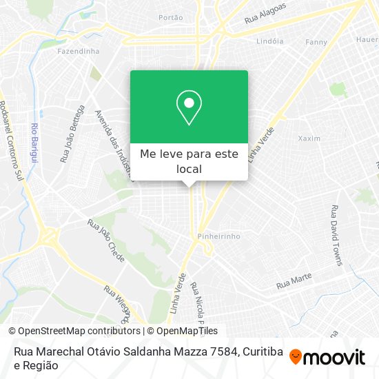 Rua Marechal Otávio Saldanha Mazza 7584 mapa