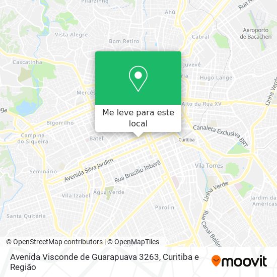 Avenida Visconde de Guarapuava 3263 mapa