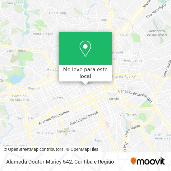 Alameda Doutor Muricy 542 mapa