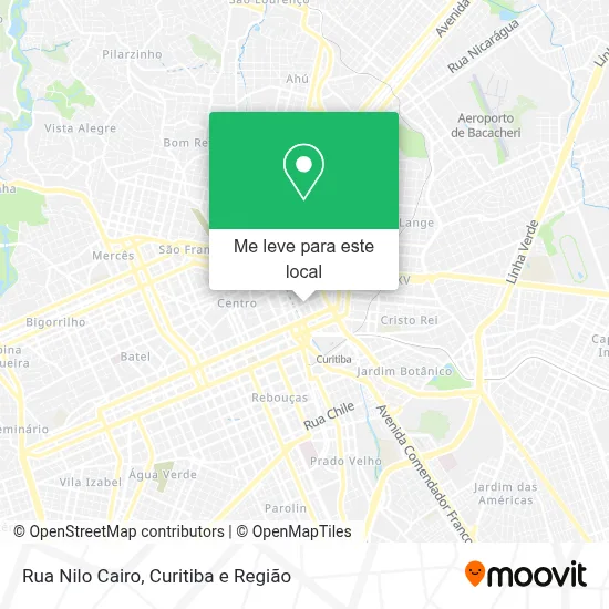 Rua Nilo Cairo mapa