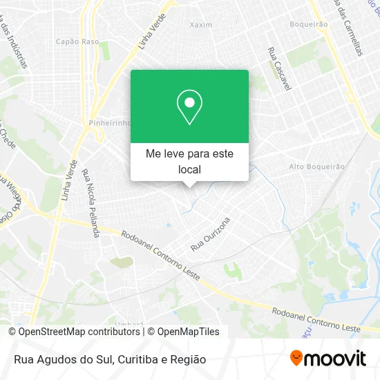 Rua Agudos do Sul mapa