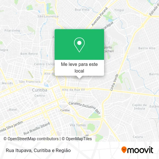 Rua Itupava mapa