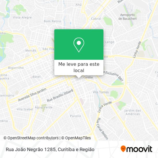Rua João Negrão 1285 mapa