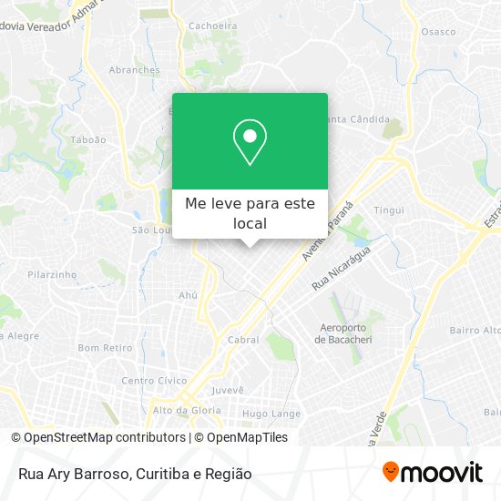 Rua Ary Barroso mapa