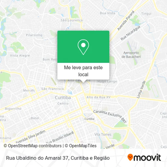 Rua Ubaldino do Amaral 37 mapa