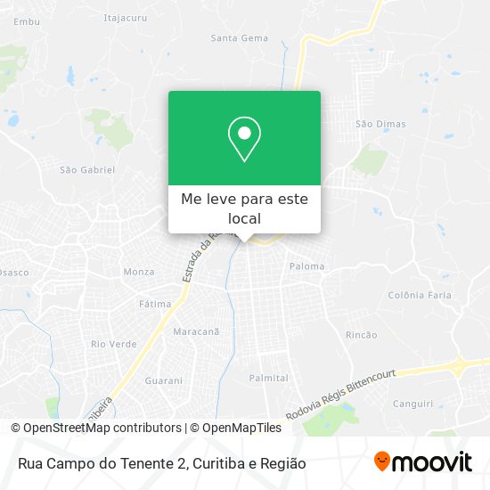 Rua Campo do Tenente 2 mapa