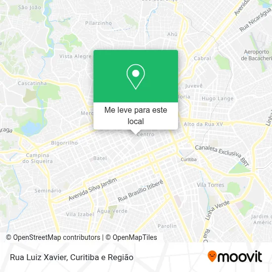 Rua Luiz Xavier mapa