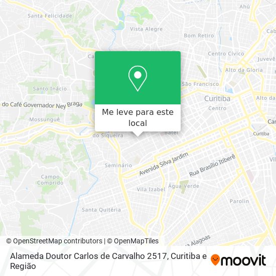 Alameda Doutor Carlos de Carvalho 2517 mapa