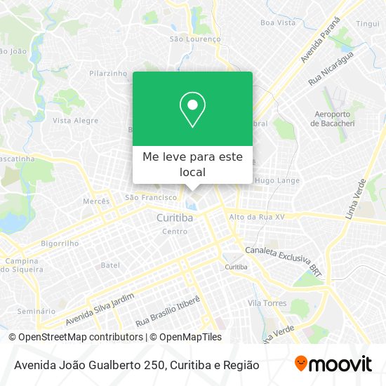 Avenida João Gualberto 250 mapa