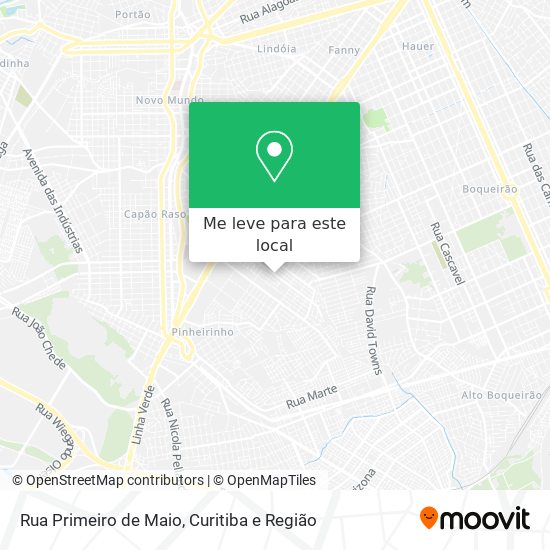 Rua Primeiro de Maio mapa