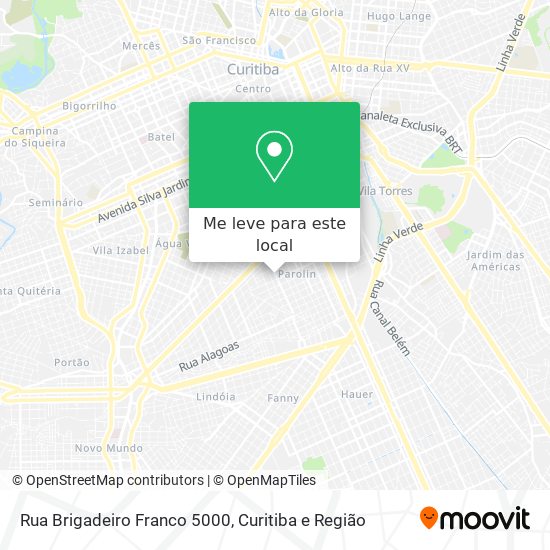 Rua Brigadeiro Franco 5000 mapa