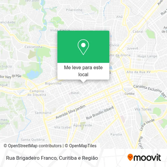 Rua Brigadeiro Franco mapa