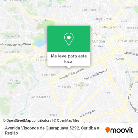 Avenida Visconde de Guarapuava 5292 mapa