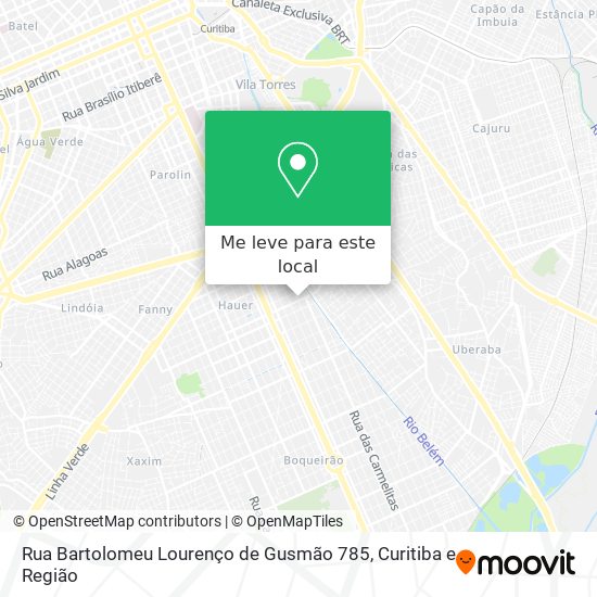 Rua Bartolomeu Lourenço de Gusmão 785 mapa